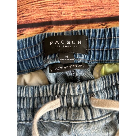 PacSun Active Stretch Denim‎ Joggers Skinny Jeans Blue Pants Men's Size Medium - Picture 2 of 11